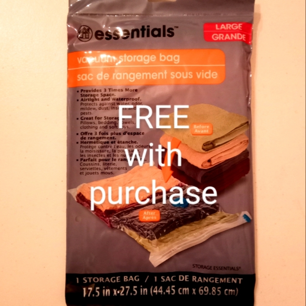 NWT🎁FREE w/Purchase. Vacuum Storage Bag Large Essentials Waterproof Airtight